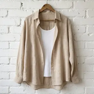 Pamutvászon SLUB WASHED beige