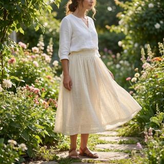 Pamutvászon SLUB WASHED SIMPLY NATURAL