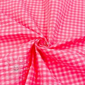 Pamutvászon YARN DYED NEON SMALL Checks pink