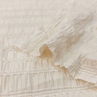 Viszkóz CHENILLE JACQUARD ecru