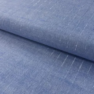 Pamutvászon YARN DYED Stripes LUREX blue