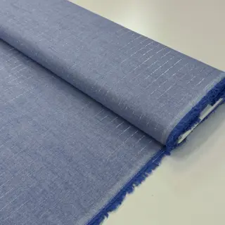 Pamutvászon YARN DYED Stripes LUREX blue