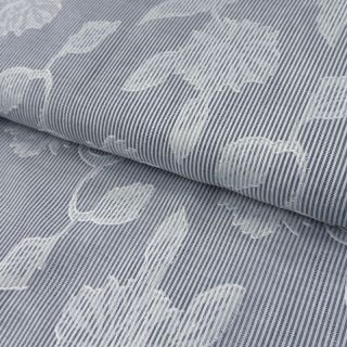 Pamutvászon YARN DYED Stripes JACQUARD Flowers navy