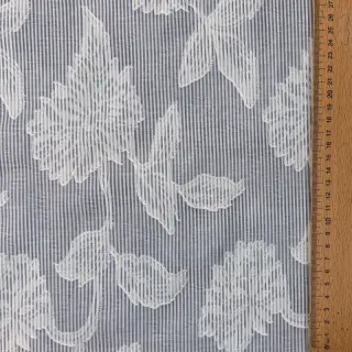 Pamutvászon YARN DYED Stripes JACQUARD Flowers navy