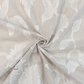 Pamutvászon YARN DYED Stripes JACQUARD Flowers sand