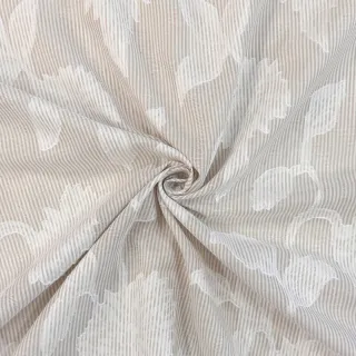 Pamutvászon YARN DYED Stripes JACQUARD Flowers sand