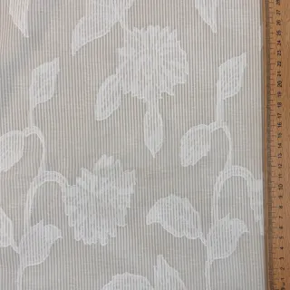 Pamutvászon YARN DYED Stripes JACQUARD Flowers sand