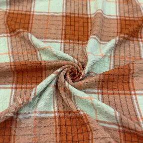 Viszkóz CRINKLE Check mint