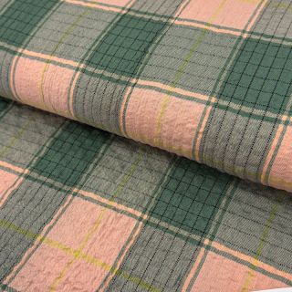 Viszkóz CRINKLE Check peach
