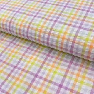 Pamutvászon SEERSUCKER YARN DYED Checks multi