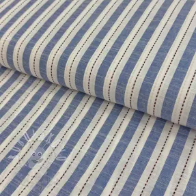 Pamutvászon YARN DYED Stripes Nina blue