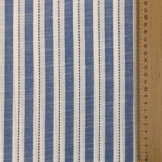 Pamutvászon YARN DYED Stripes Nina blue