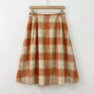 Viszkóz CRINKLE Check mint