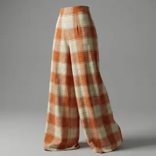 Viszkóz CRINKLE Check mint