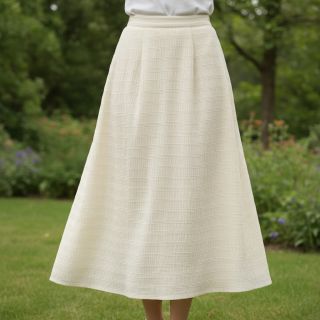Viszkóz CHENILLE JACQUARD ecru
