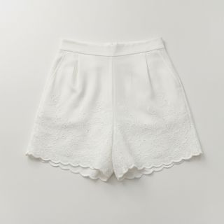 Pamutvászon VOILE EMBROIDERY ONE-SIDE BORDER white