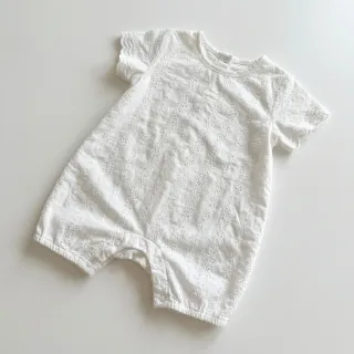 Pamutvászon EMBROIDERY TWO-SIDE SCALLOP Neo white