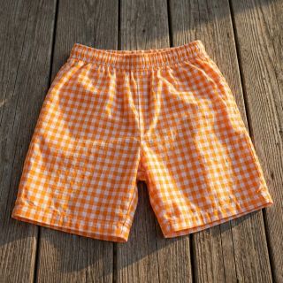 Pamutvászon YARN DYED NEON SMALL Checks orange