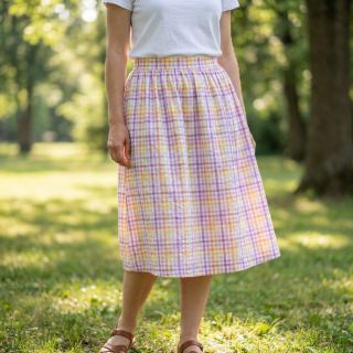 Pamutvászon SEERSUCKER YARN DYED Checks multi