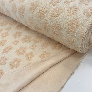 Frottír Knitted flowers ecru