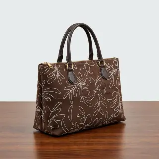 Bársony Tape flower dark brown