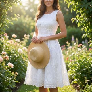 Pamutvászon EMBROIDERY Bellagio white