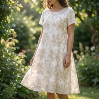 Pamutvászon VOILE EMBROIDERY Kim off white