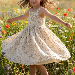 Pamutvászon VOILE EMBROIDERY Kiara off white