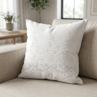 Pamutvászon EMBROIDERY Leon border