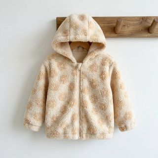 Frottír Knitted flowers ecru