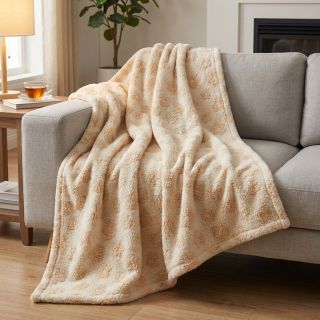 Frottír Knitted flowers ecru