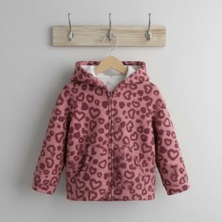 Kabát anyag TEDDY Hearts old pink