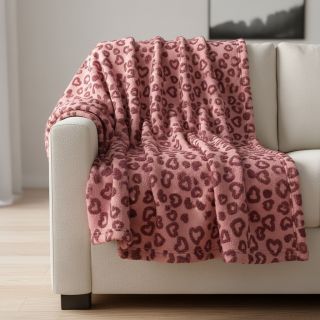 Kabát anyag TEDDY Hearts old pink