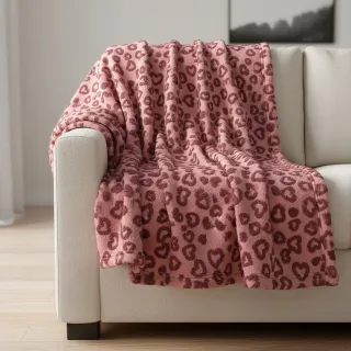 Kabát anyag TEDDY Hearts old pink
