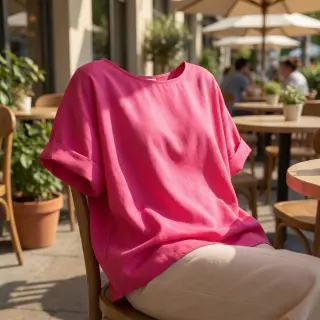 Pamutvászon viszkózzal fuchsia