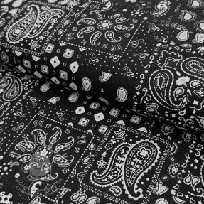 Pamutvászon Farwest noir