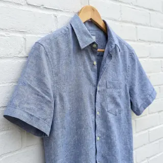 Pamutvászon lenvászonnal LUREX blue