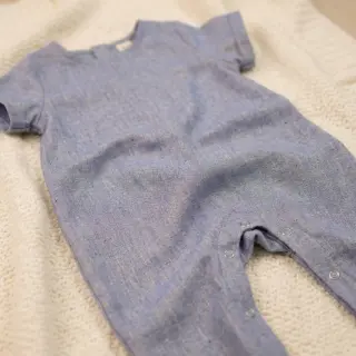 Pamutvászon lenvászonnal LUREX blue