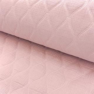 Dupla géz/muszlin QUILT Wave soft rose