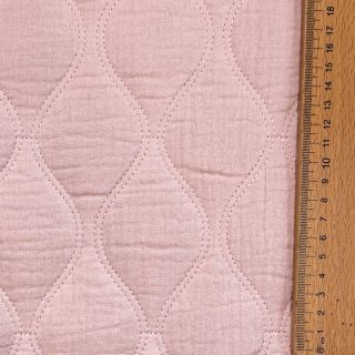 Dupla géz/muszlin QUILT Wave soft rose