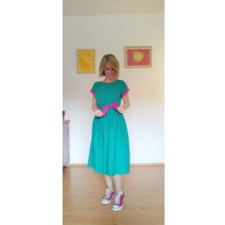 Pamutvászon lenvászonnal apple green