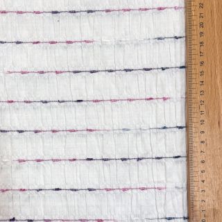 Pamutvászon DOBBY CRINKLE Stripe white