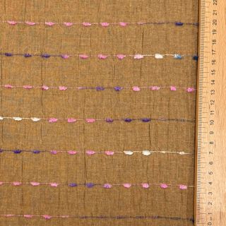 Pamutvászon DOBBY CRINKLE Stripe camel