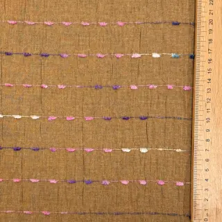 Pamutvászon DOBBY CRINKLE Stripe camel
