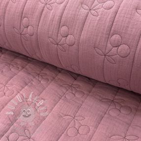 Dupla géz/muszlin STEPPED Cherries mauve