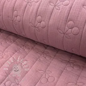 Dupla géz/muszlin STEPPED Cherries mauve