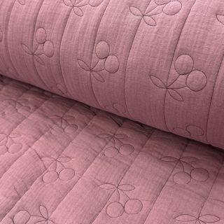 Dupla géz/muszlin STEPPED Cherries mauve