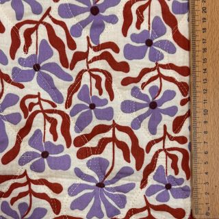 Dupla géz/muszlin STEPPED Flowers natural