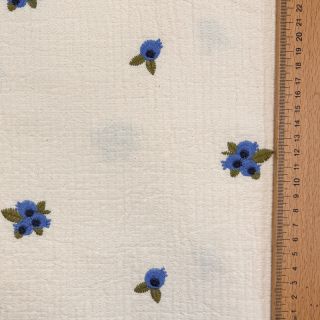 Dupla géz/muszlin EMBROIDERY STRIPED Fruit natural