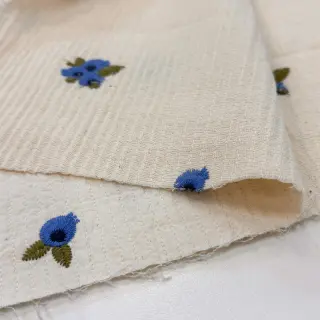 Dupla géz/muszlin EMBROIDERY STRIPED Fruit natural